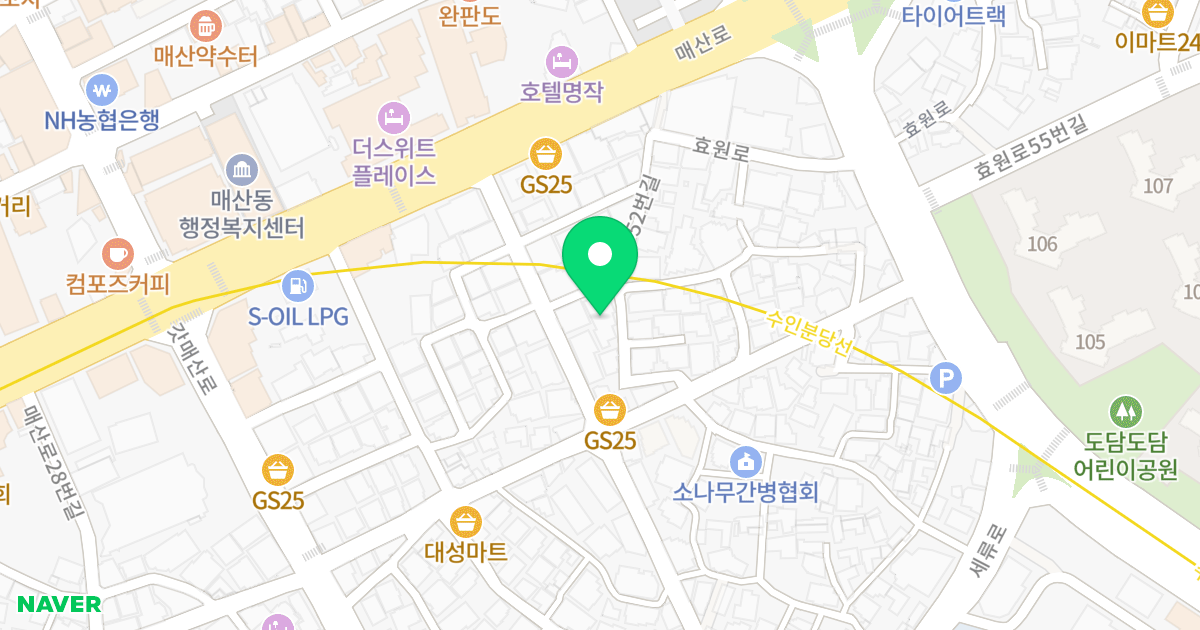 더 쉼 오피스텔 위치 지도 - 경기도 수원시 팔달구 효원로60번길 24-13