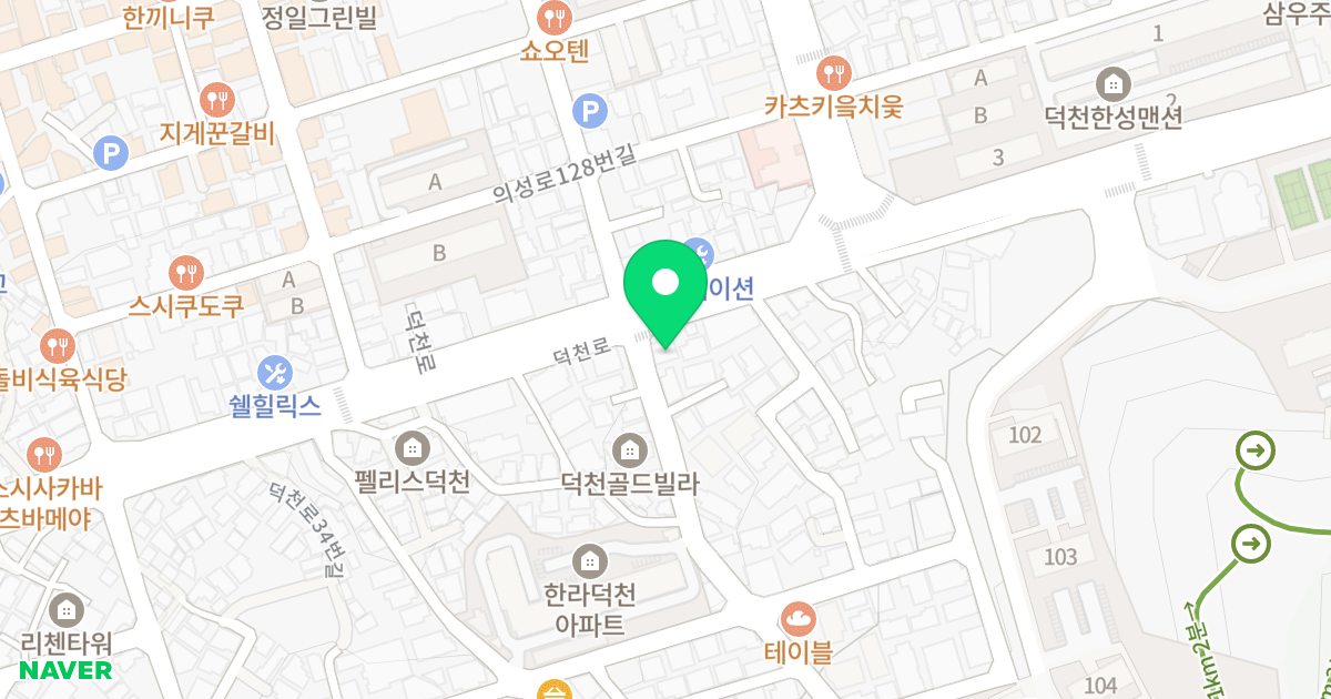원더풀SOHO빌 위치 지도 - 부산광역시 북구 덕천로 52