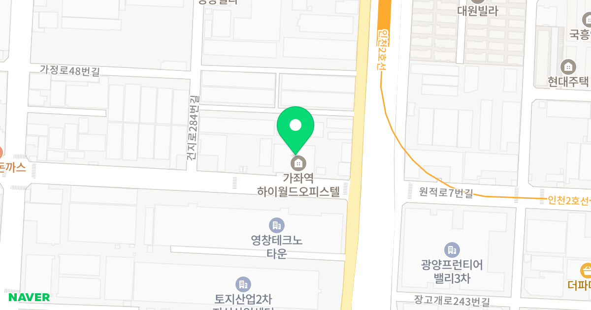 1동 위치 지도 - 인천광역시 서구 가정로38번길 25