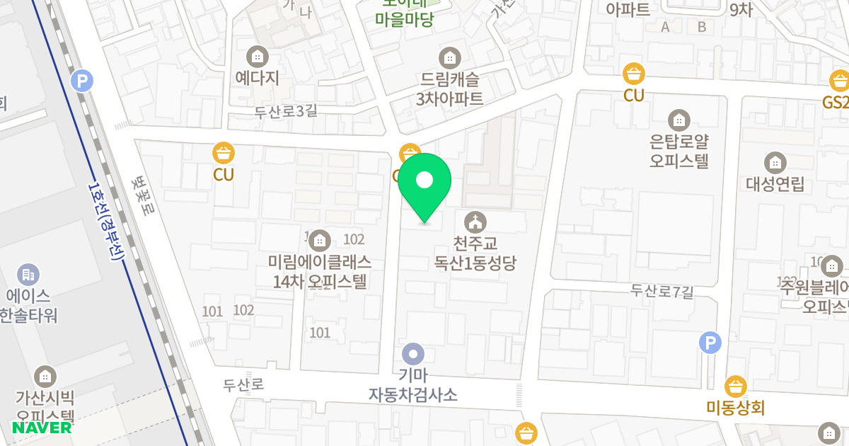 블레어 가든 위치 지도 - 서울특별시 금천구 두산로3길 22