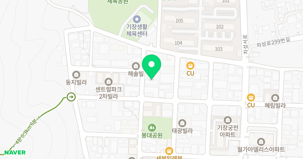 퀸즈 에디션 기장 위치 지도 - 부산광역시 기장군 기장읍 차성서로101번길 18-4