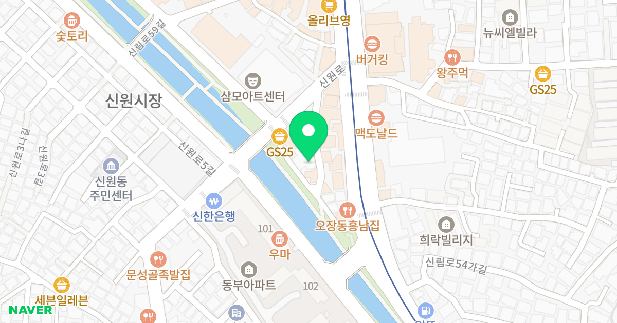 리앤초이스 위치 지도 - 서울특별시 관악구 신원로 40-12