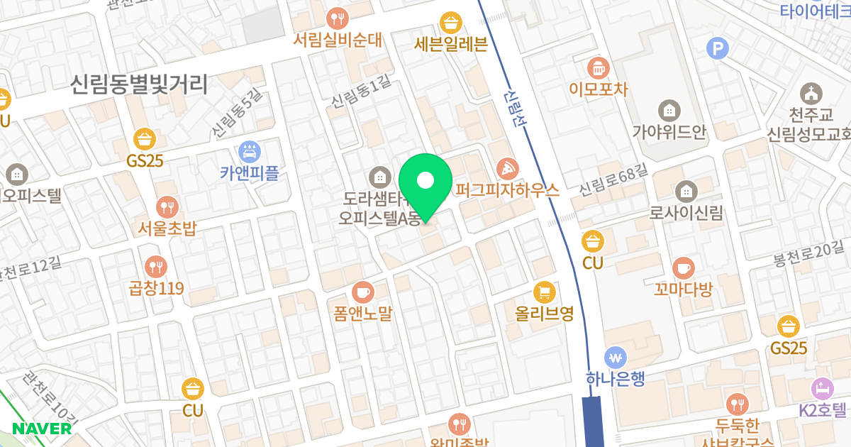 (1432-48) 위치 지도 - 서울특별시 관악구 신림동1길 26-3