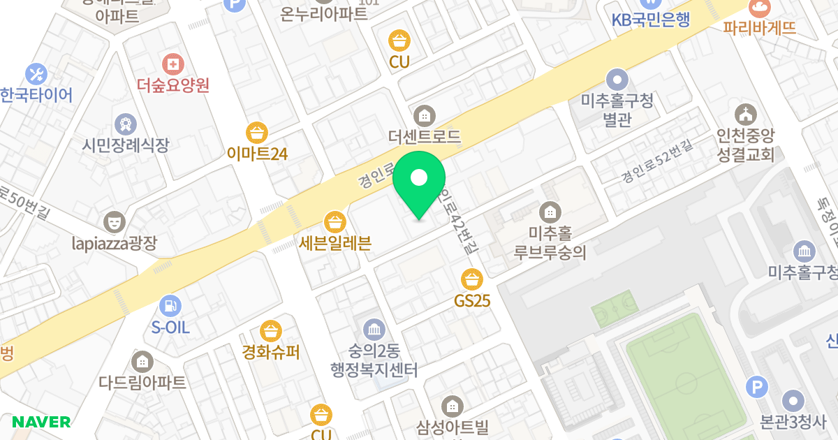 시티에비뉴 위치 지도 - 인천광역시 미추홀구 미추로36번길 17