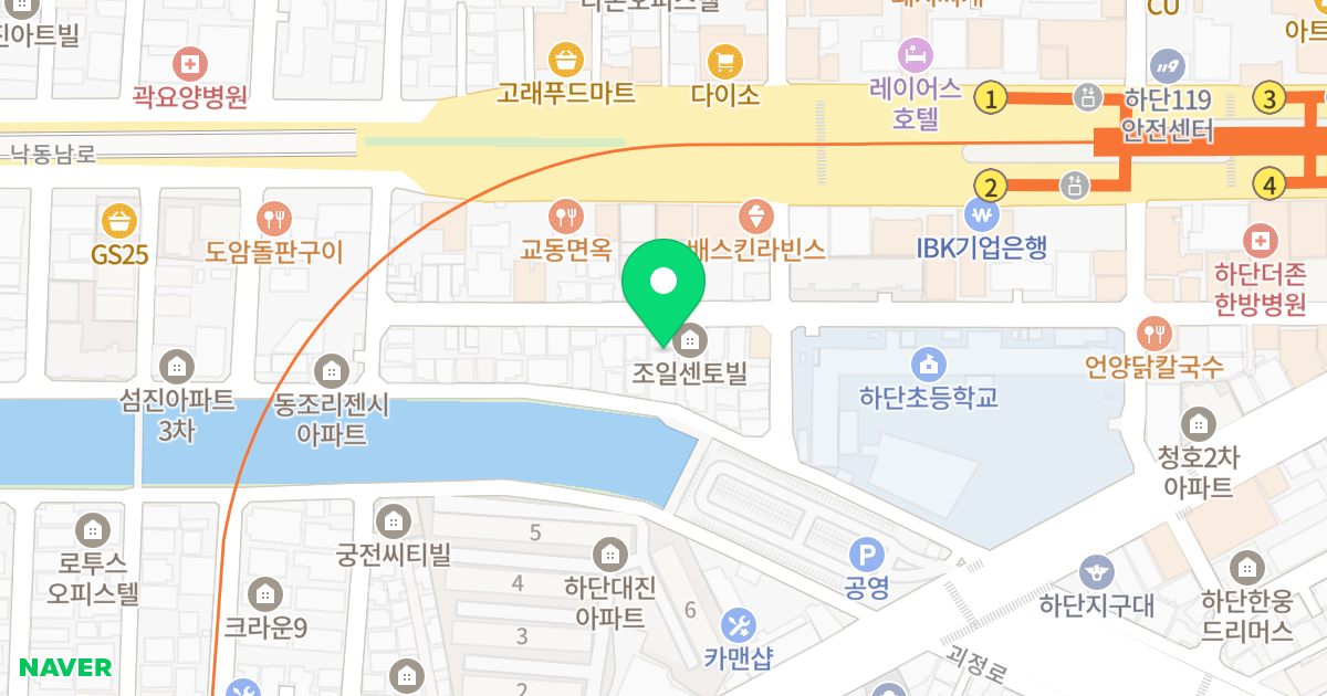 리버 윈 위치 지도 - 부산광역시 사하구 하신중앙로335번길 67