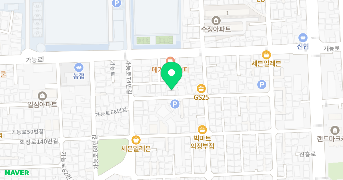 제13차한솔그랑빌 위치 지도 - 경기도 의정부시 가능로74번길 13-13