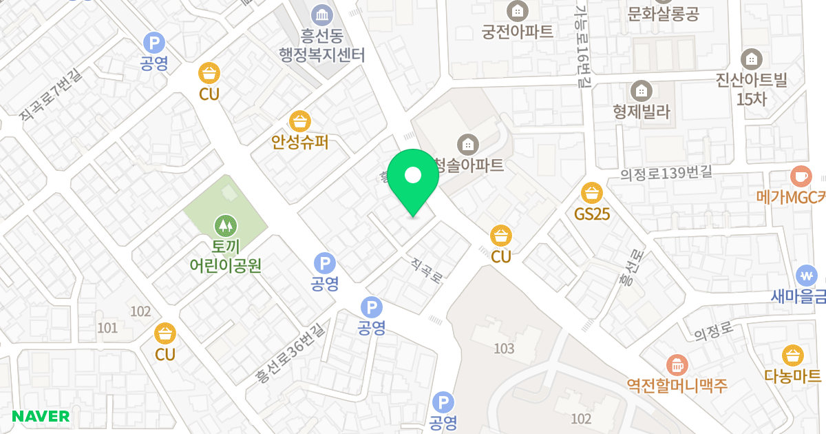 파인트리 위치 지도 - 경기도 의정부시 흥선로 36