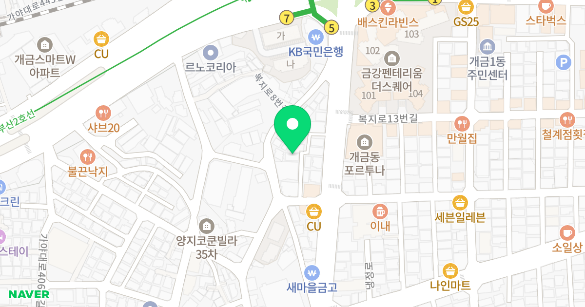 우성빌 위치 지도 - 부산광역시 부산진구 복지로 16-10