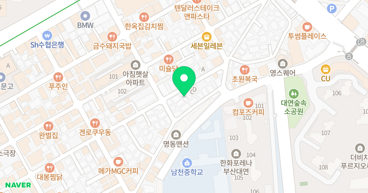 금강원룸 위치 지도 - 부산광역시 남구 용소로19번길 82