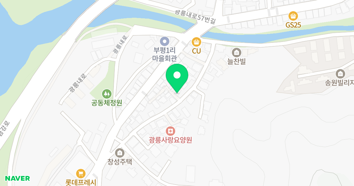 레쓰빌 시티 위치 지도 - 경기도 남양주시 진접읍 광릉내로30번길 15-2
