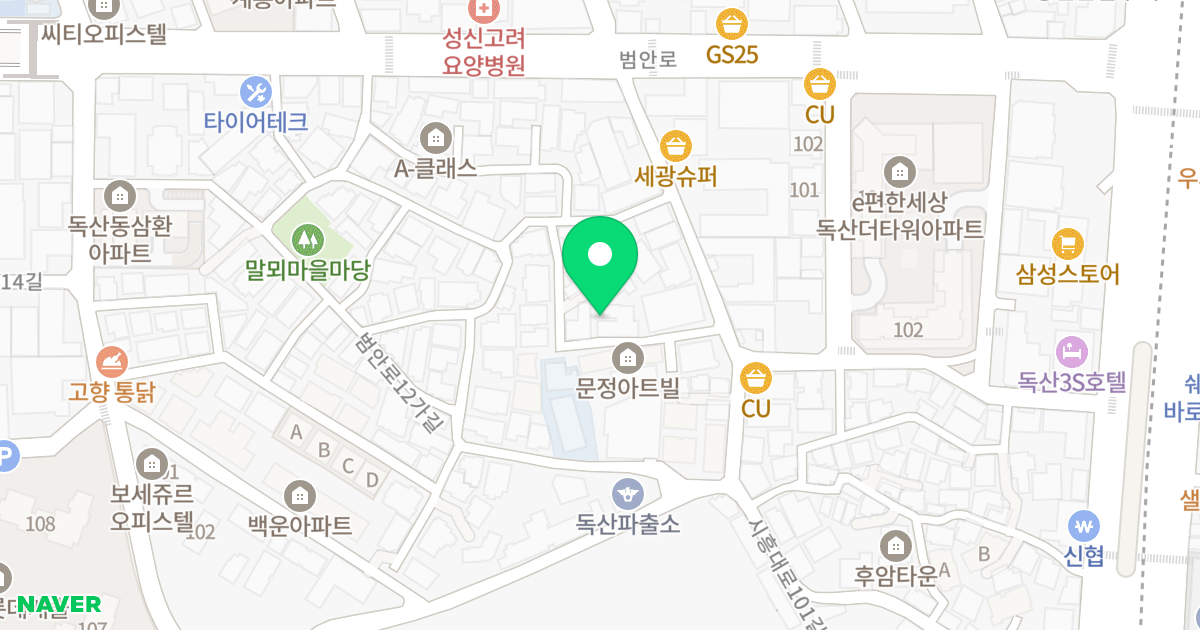 후암타운 위치 지도 - 서울특별시 금천구 범안로16길 24-10