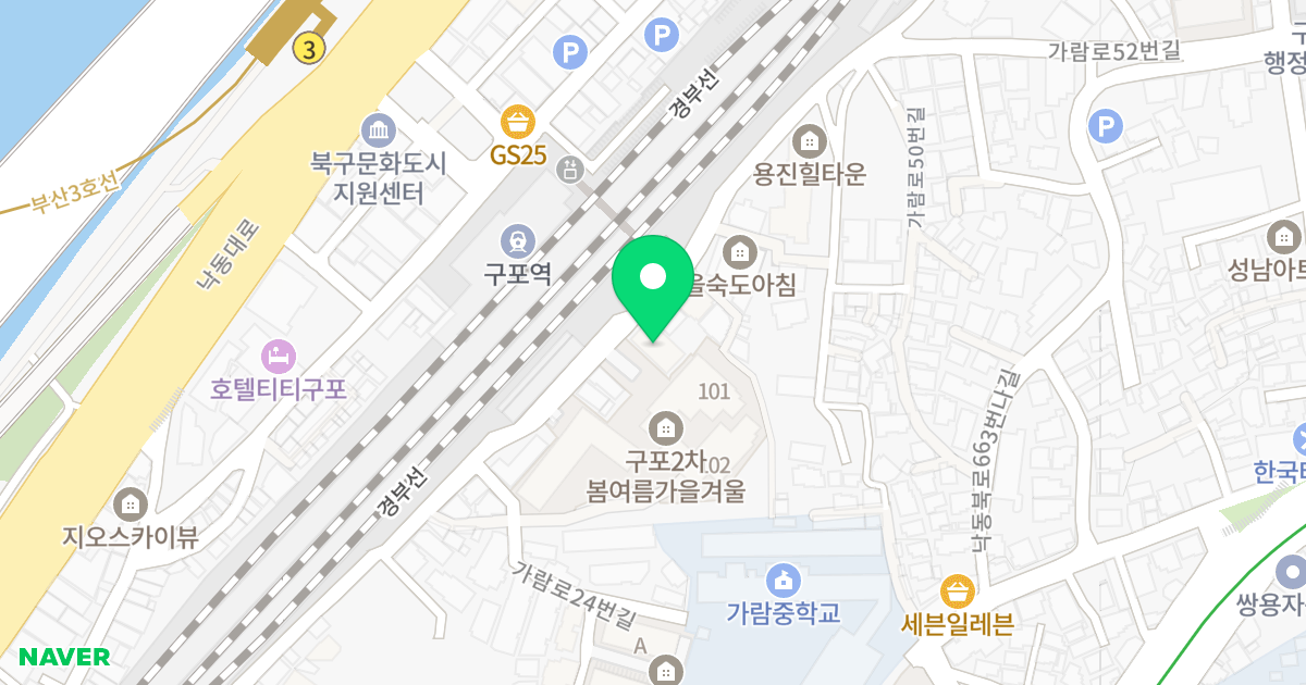 신우드림빌 위치 지도 - 부산광역시 북구 가람로 32-1