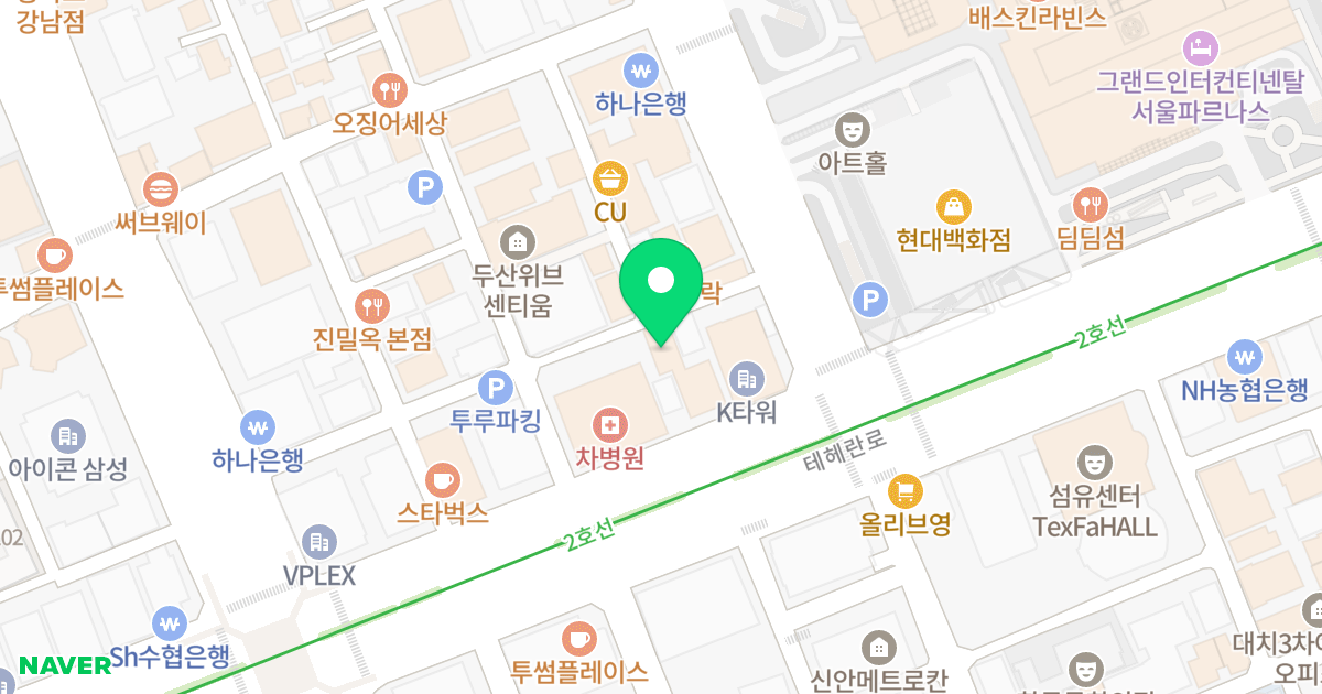 PARK TEN 삼성 위치 지도 - 서울특별시 강남구 테헤란로 511