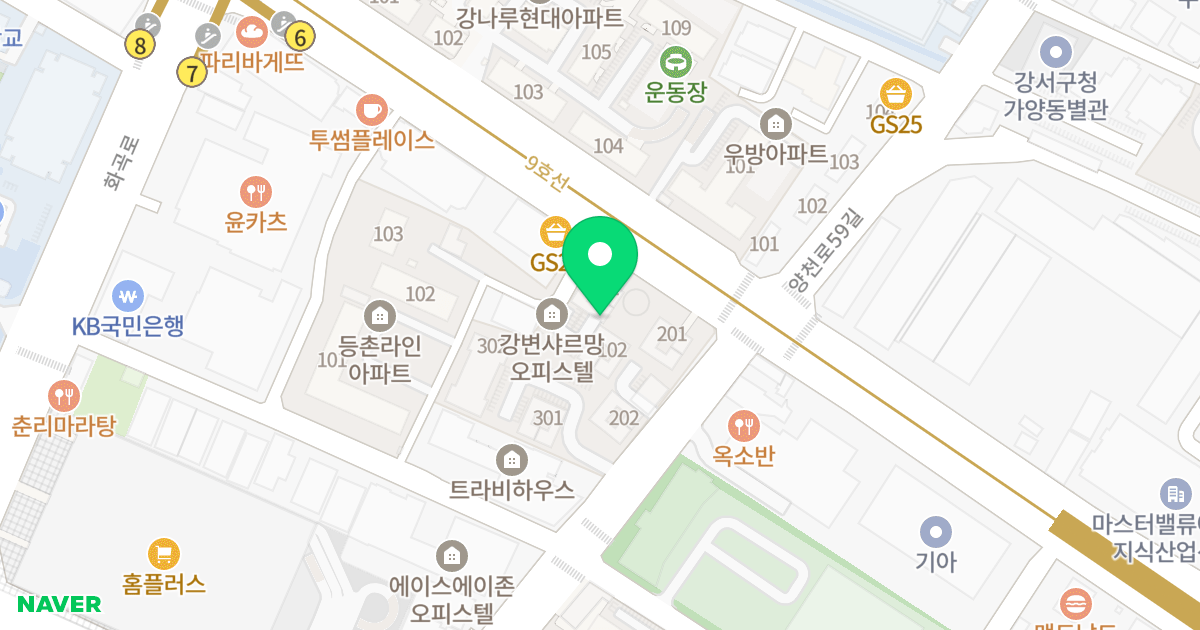 강변샤르망1단지 위치 지도 - 서울특별시 강서구 양천로 520