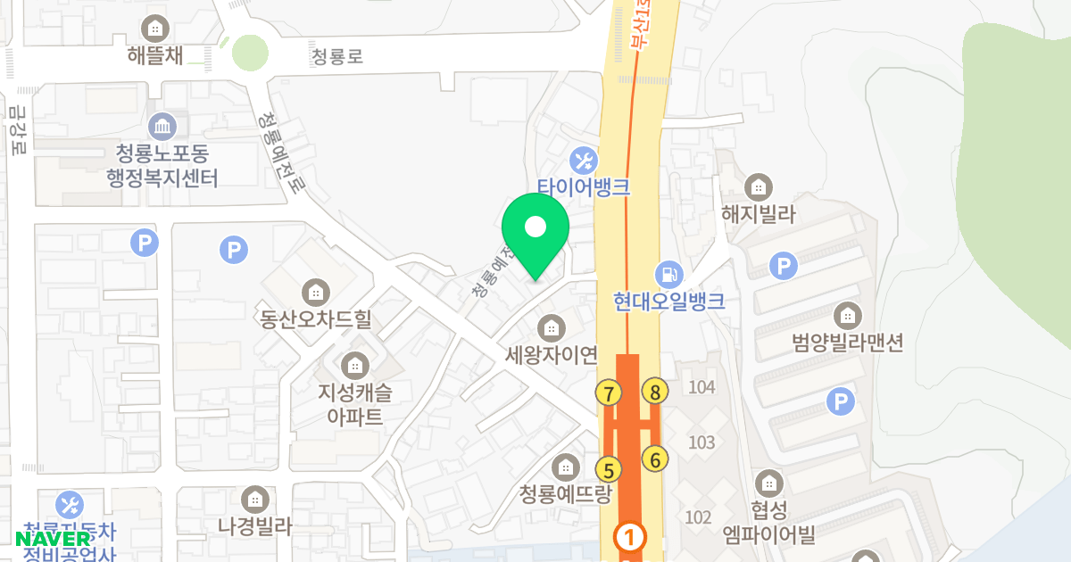 (83-21) 위치 지도 - 부산광역시 금정구 청룡예전로 8-9