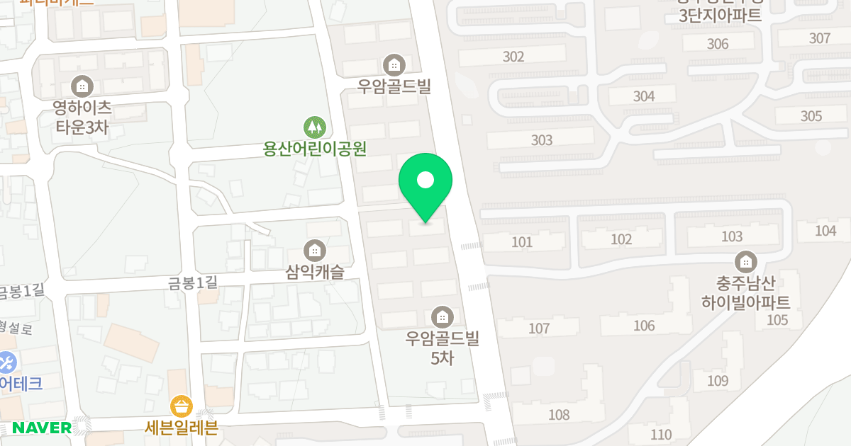 우암골드빌 위치 지도 - 충청북도 충주시