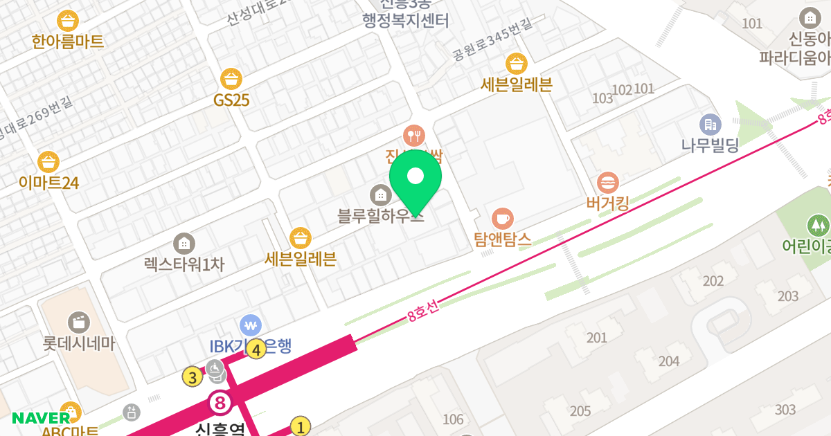 더그린시티 위치 지도 - 경기도 성남시 수정구 산성대로283번길 6-10