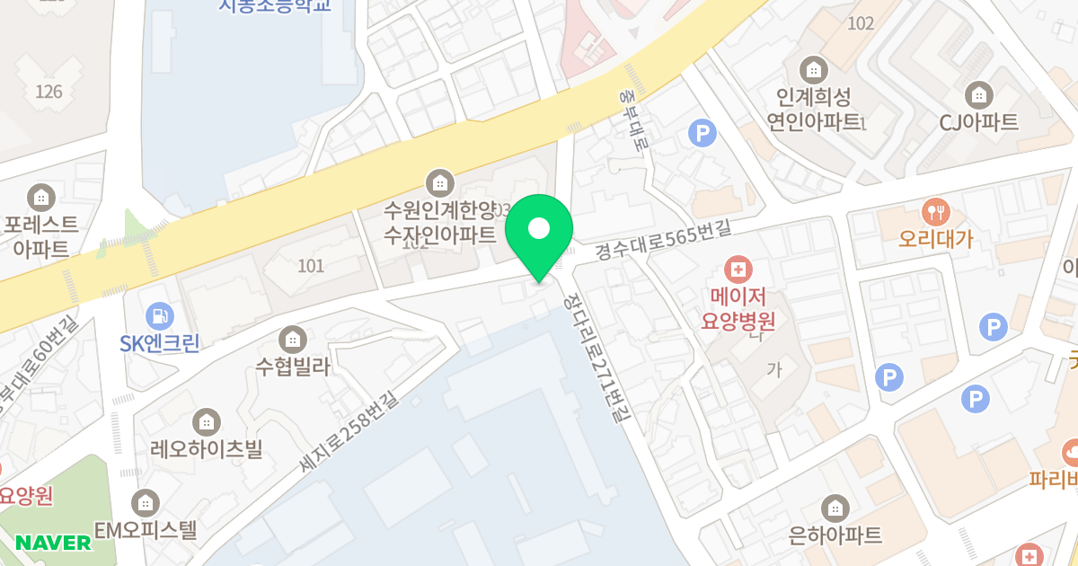 동수원빌 제2동 위치 지도 - 경기도 수원시 팔달구