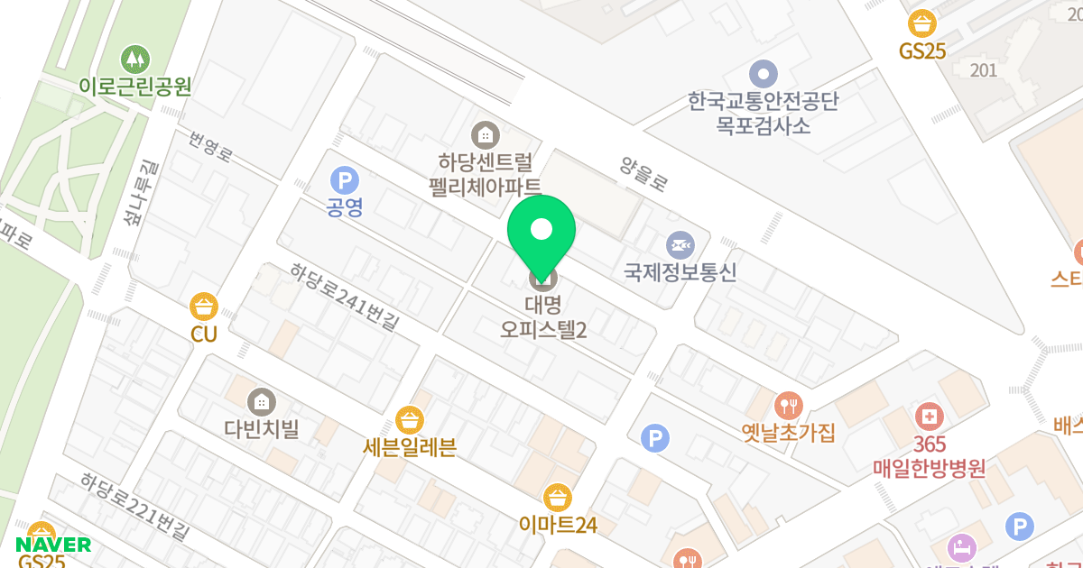 대명오피스텔2 위치 지도 - 전라남도 목포시 양을로532번길 23