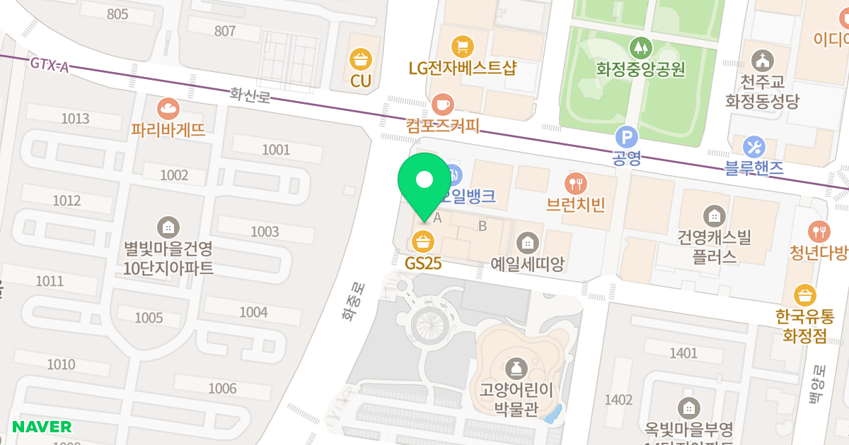 화정역 루미니 바이 롯데캐슬 위치 지도 - 경기도 고양시 덕양구 화중로 32-9