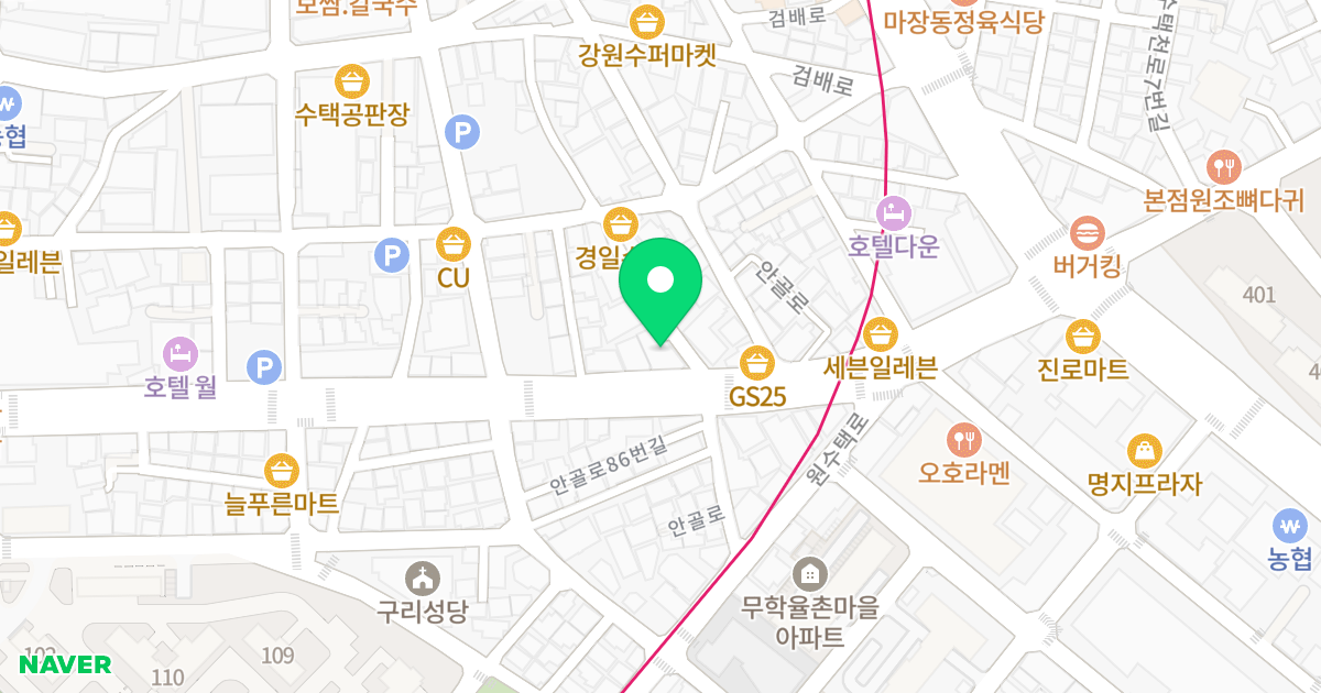파밀라움 오피스텔 위치 지도 - 경기도 구리시 안골로 93