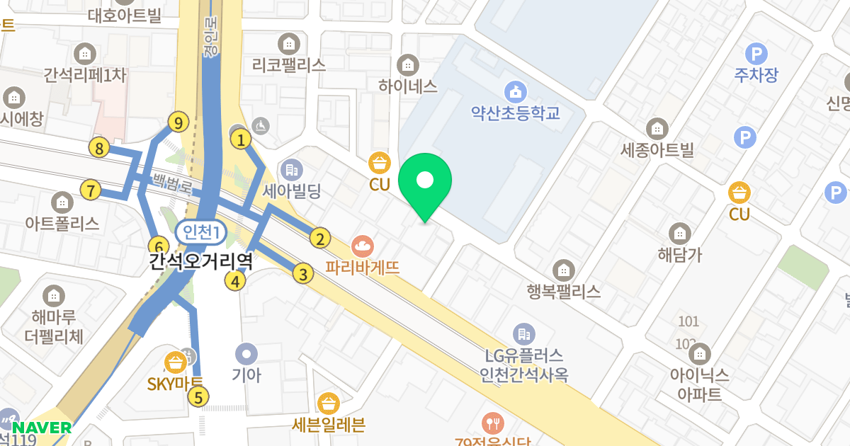 정우팰리스 위치 지도 - 인천광역시 남동구