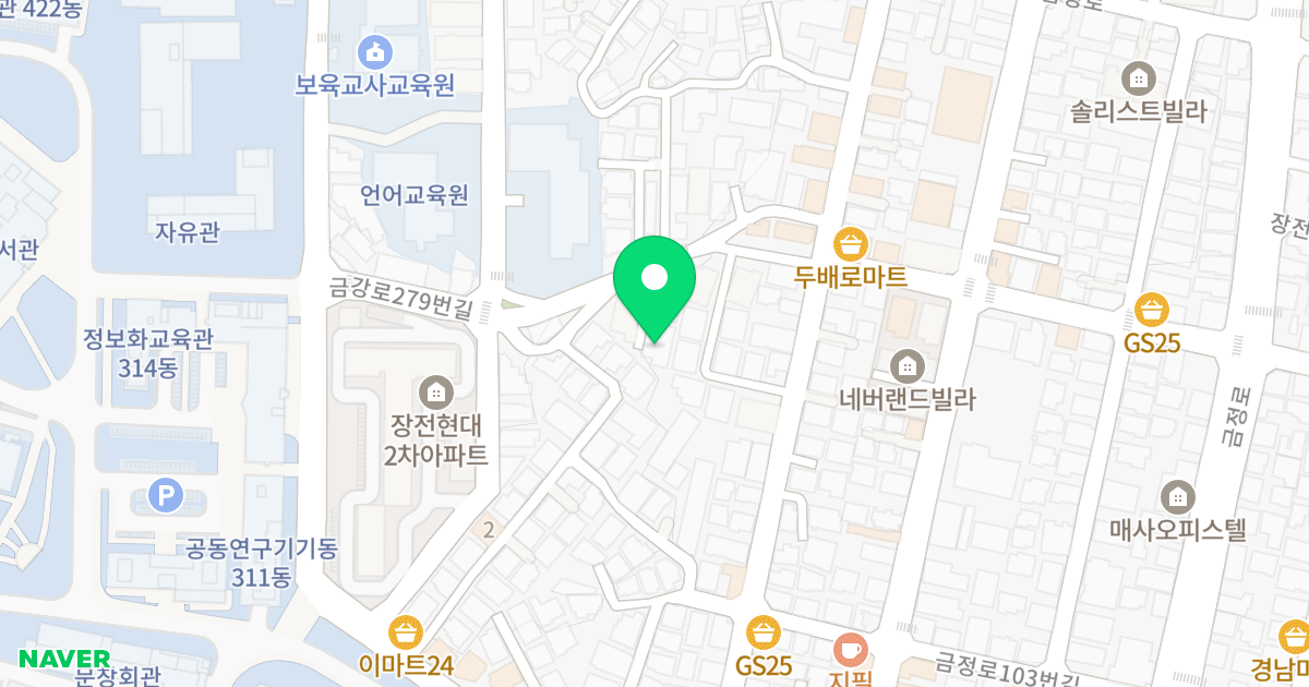 네버랜드111 위치 지도 - 부산광역시 금정구