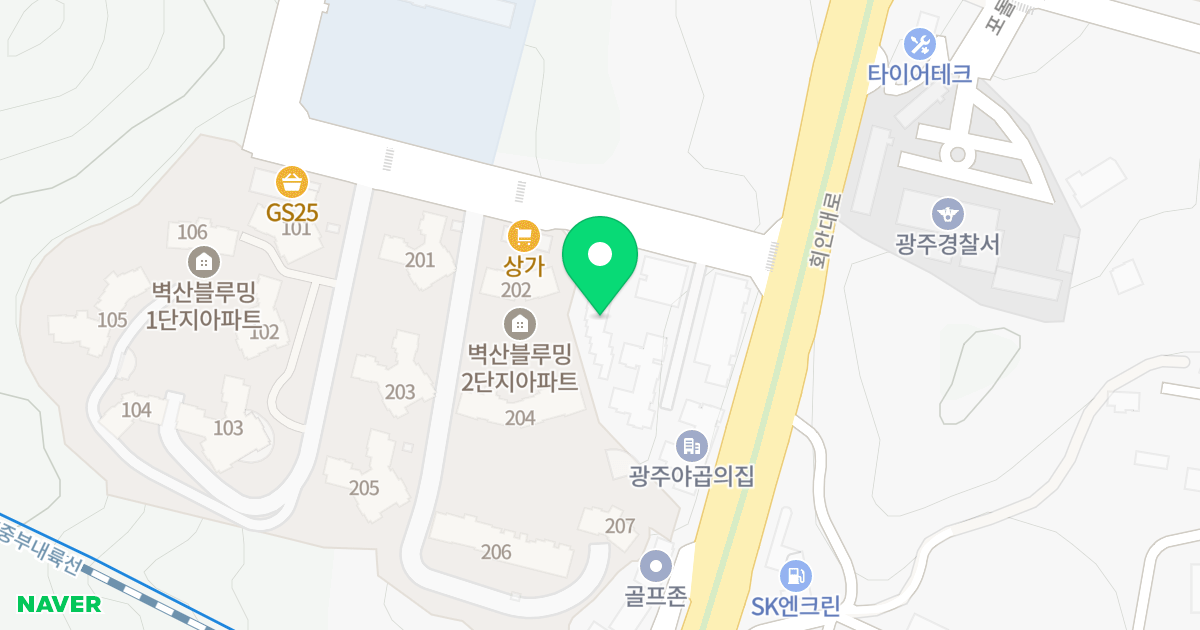 포이베528 위치 지도 - 경기도 광주시 회안대로 621-11