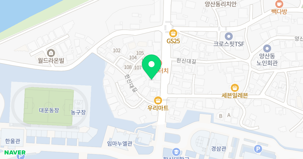 Hanshin yellow House ,436 위치 지도 - 경기도 오산시 한신대길 132