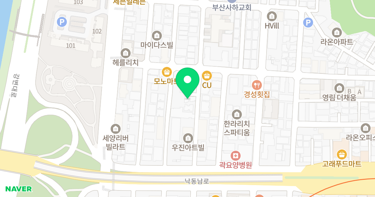 (870-74) 위치 지도 - 부산광역시 사하구 낙동남로1357번길 17