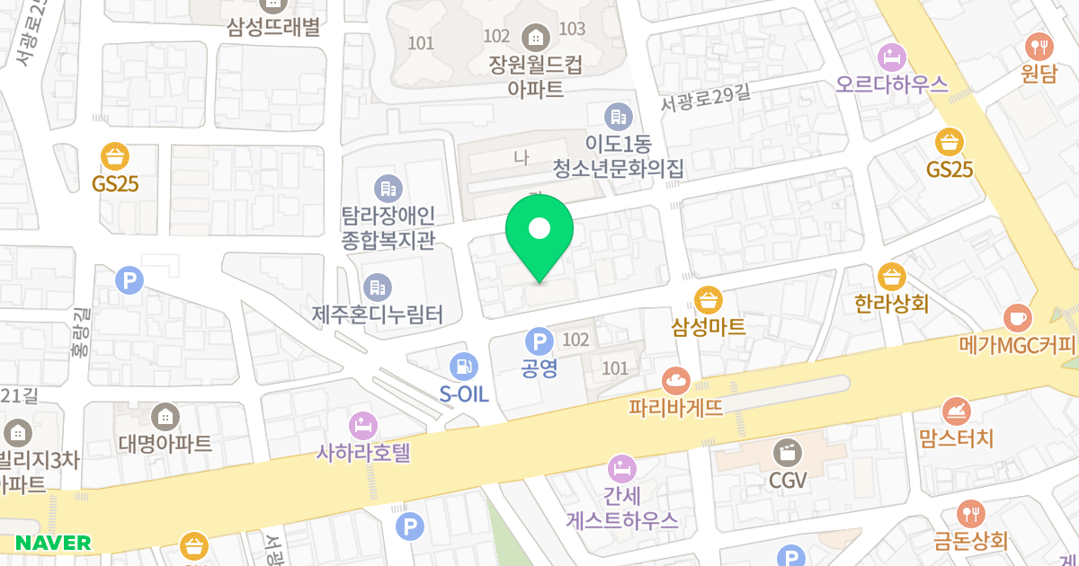 진용이지빌2차 위치 지도 - 제주특별자치도 제주시 광양6길 28