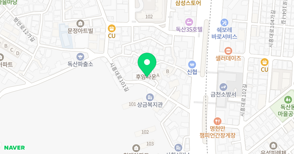 팔레스타운 위치 지도 - 서울특별시 금천구 시흥대로101길 20