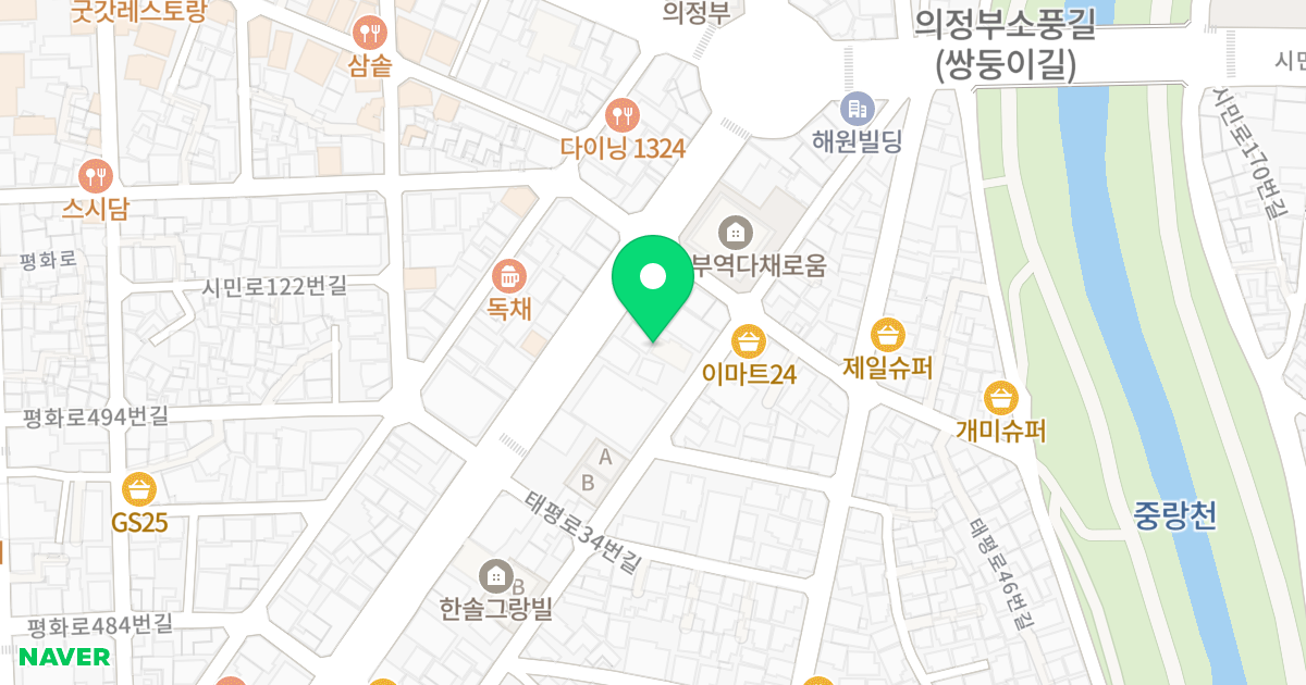 로즈데일아파트 위치 지도 - 경기도 의정부시 시민로156번길 28