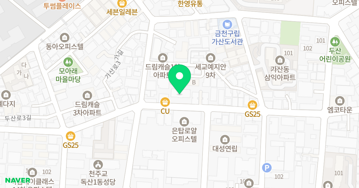더그린가산 위치 지도 - 서울특별시 금천구 가산로3길 78