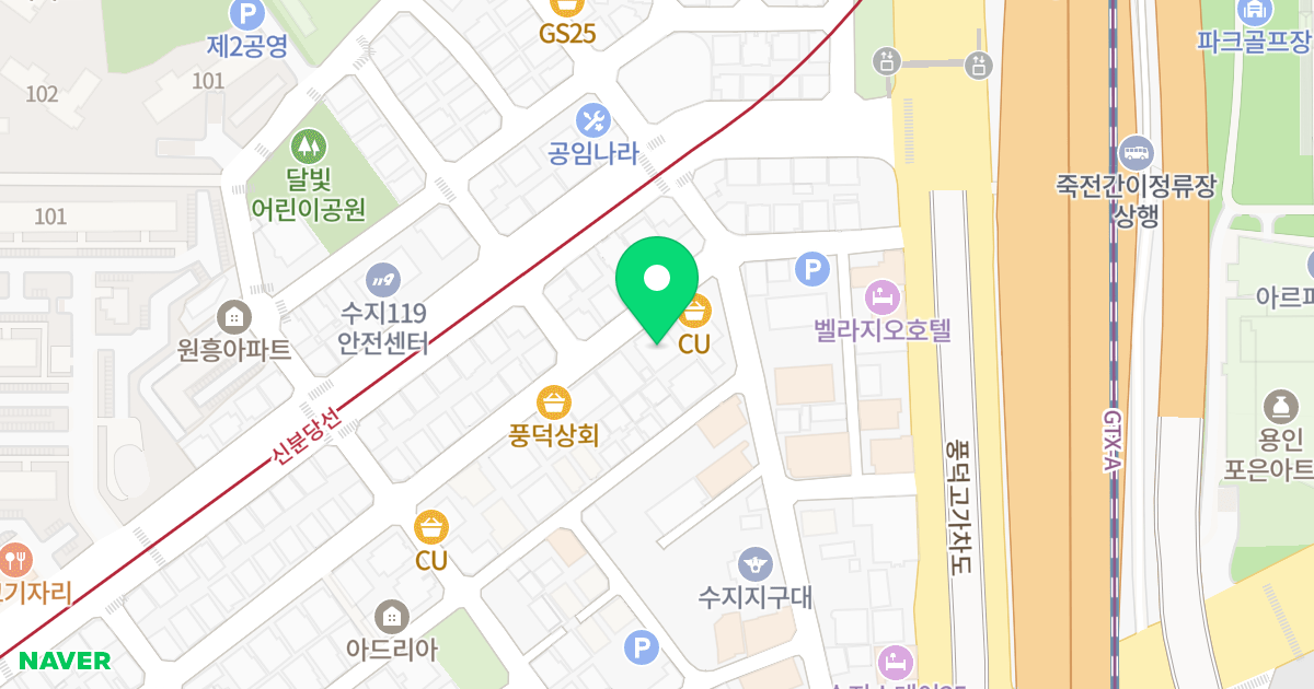 (71-115) 위치 지도 - 경기도 용인시 수지구 풍덕천로172번길 3-26