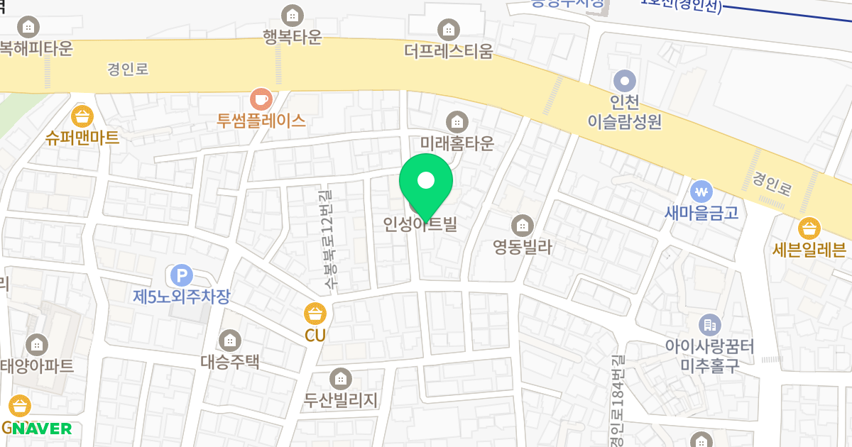 KW_센트럴뷰 위치 지도 - 인천광역시 미추홀구 경인로162번길 19