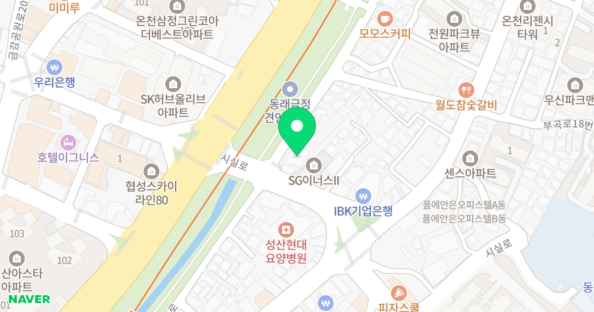 마스코타(MASCOTA) 위치 지도 - 부산광역시 금정구 오시게로 2