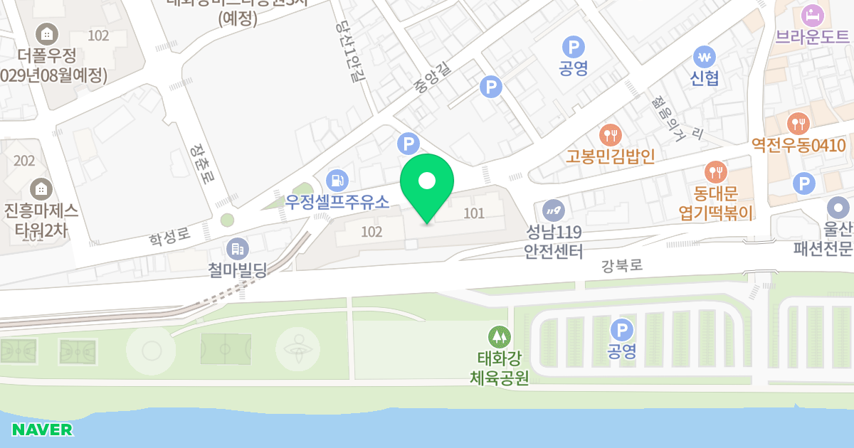 울산 태화강 아이파크 위치 지도 - 울산광역시 중구 학성로 38