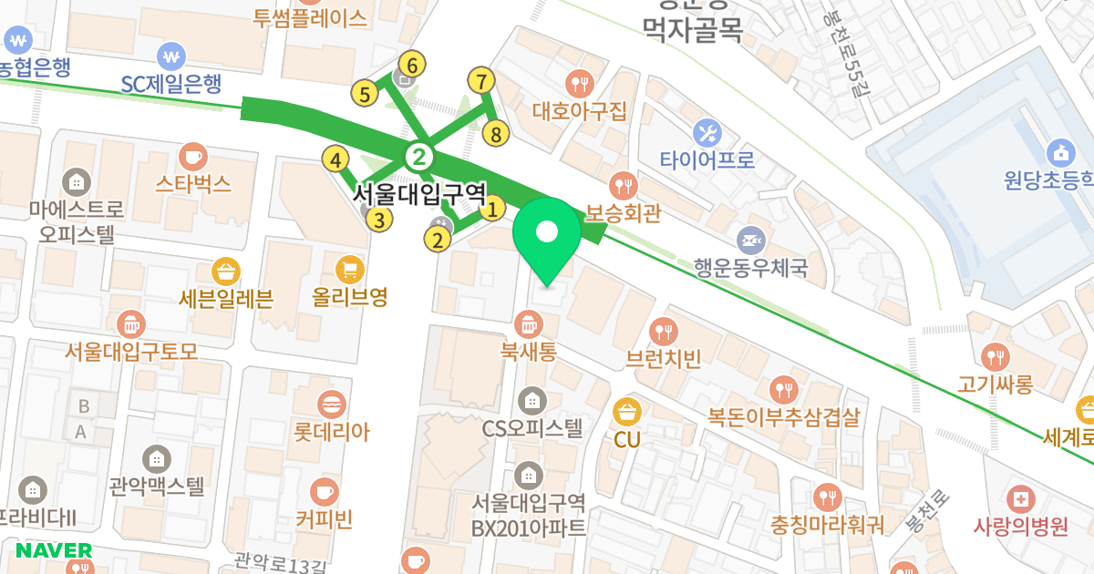 K-VIEW TOWER Ⅱ 위치 지도 - 서울특별시 관악구 남부순환로224길 5
