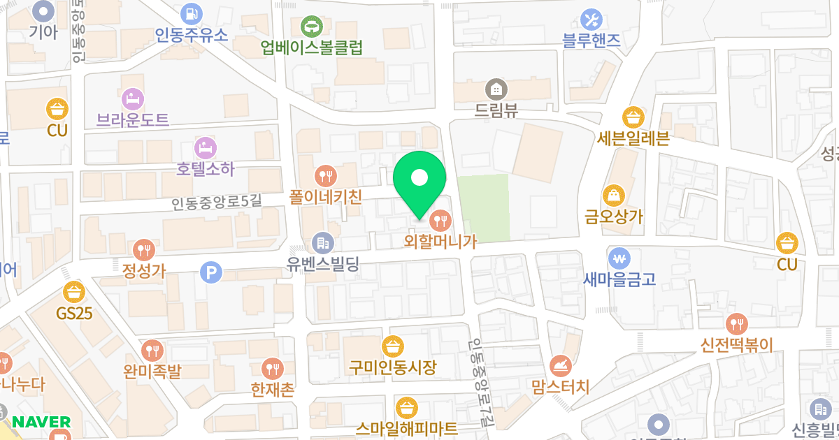 (301-23) 위치 지도 - 경상북도 구미시 인동중앙로5길 28-26