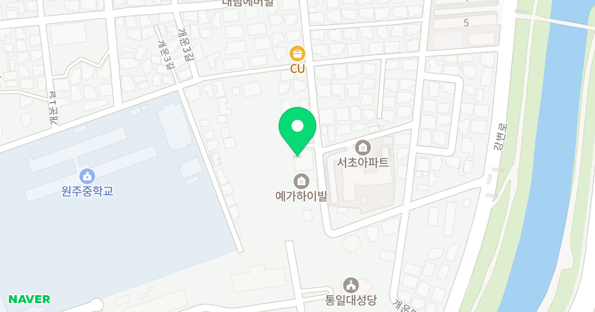 예가하이빌 위치 지도 - 강원특별자치도 원주시