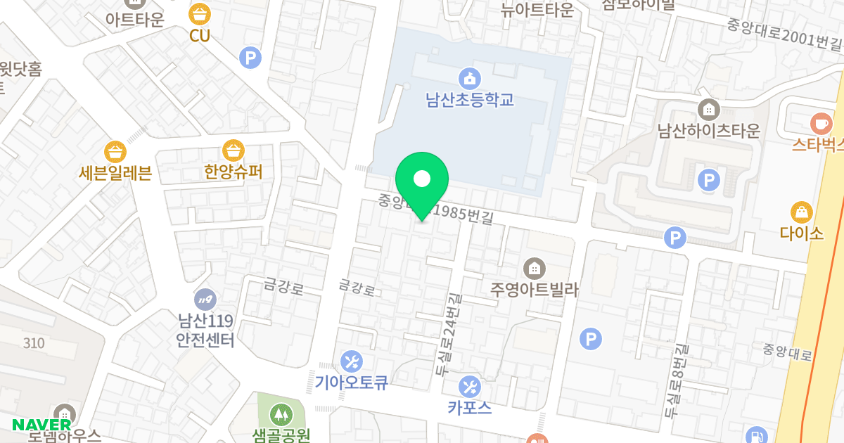 영남샹스빌 위치 지도 - 부산광역시 금정구 중앙대로1985번길 53