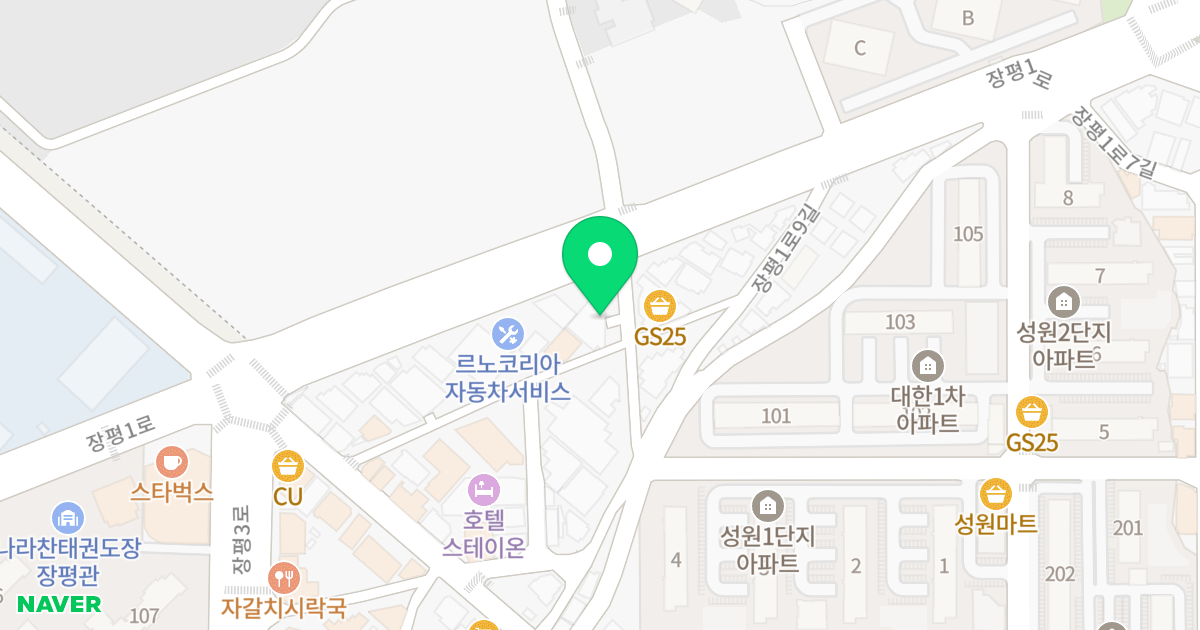 랜덤하우스센텀 위치 지도 - 경상남도 거제시 장평1로 87