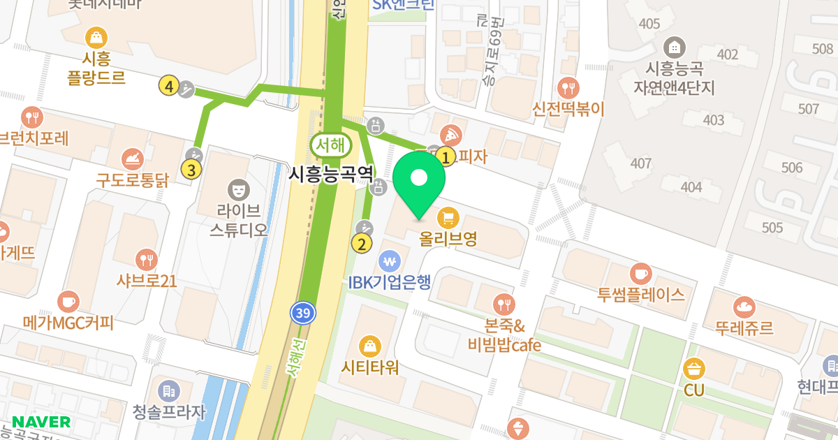 스테이 720 위치 지도 - 경기도 시흥시 승지로59번길 6