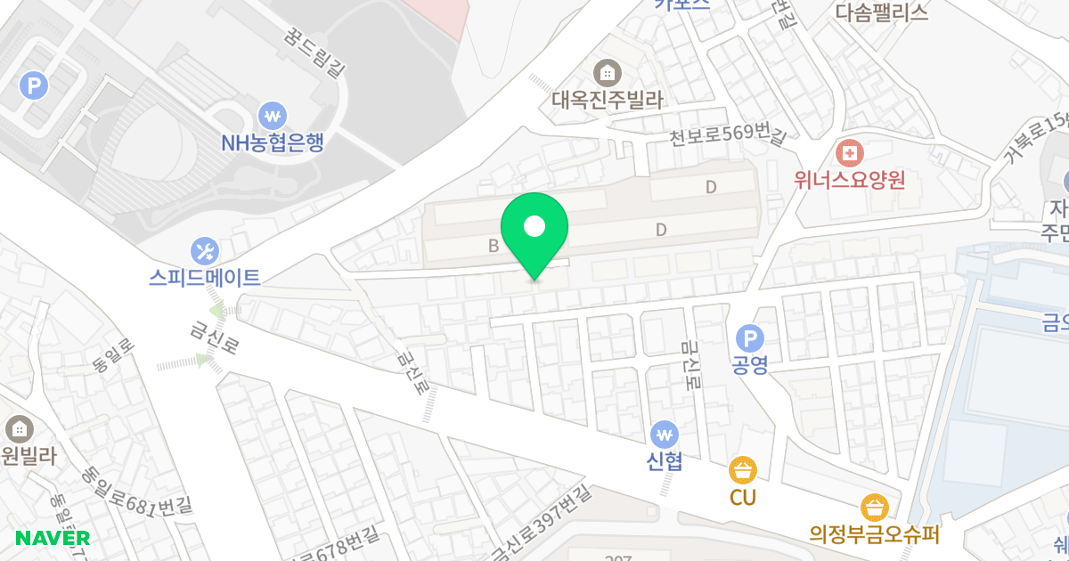 뉴캐슬 위치 지도 - 경기도 의정부시 금신로 408-14