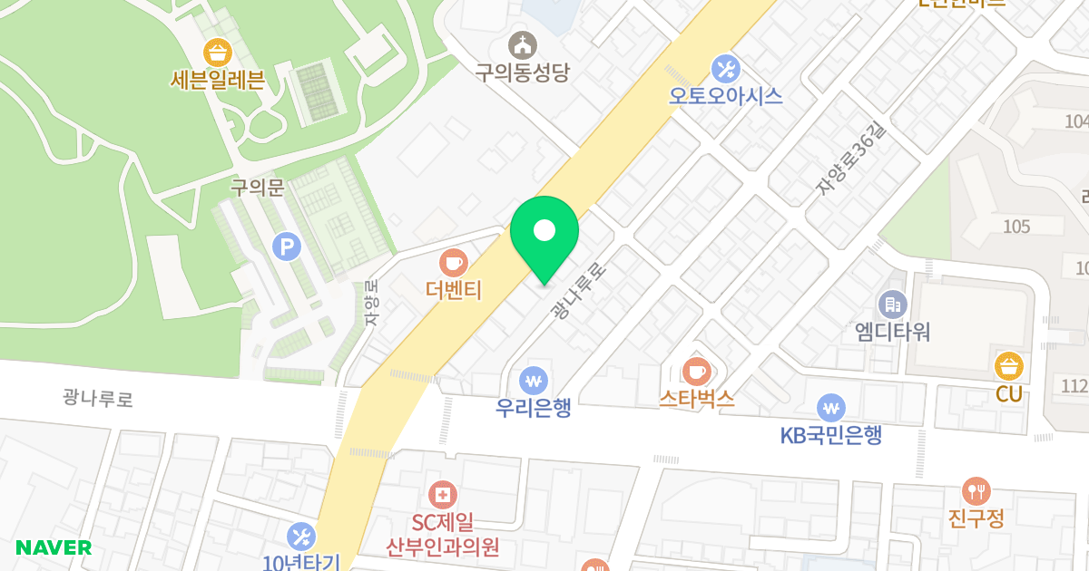 솔리드 하우스(구의) 위치 지도 - 서울특별시 광진구 자양로 208