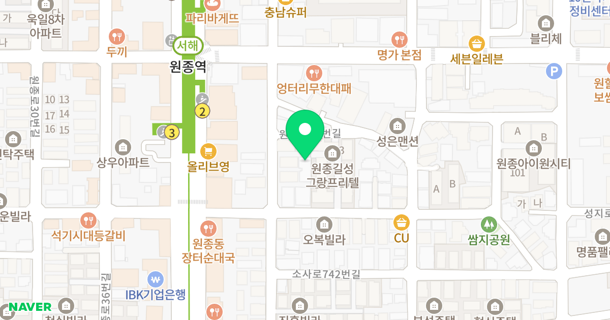 세방오피스텔 위치 지도 - 경기도 부천시 오정구  21-1