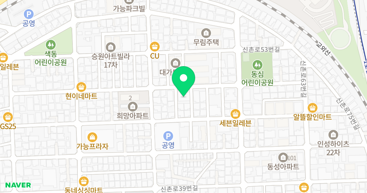 유&아이빌 위치 지도 - 경기도 의정부시 신촌로39번길 40-10