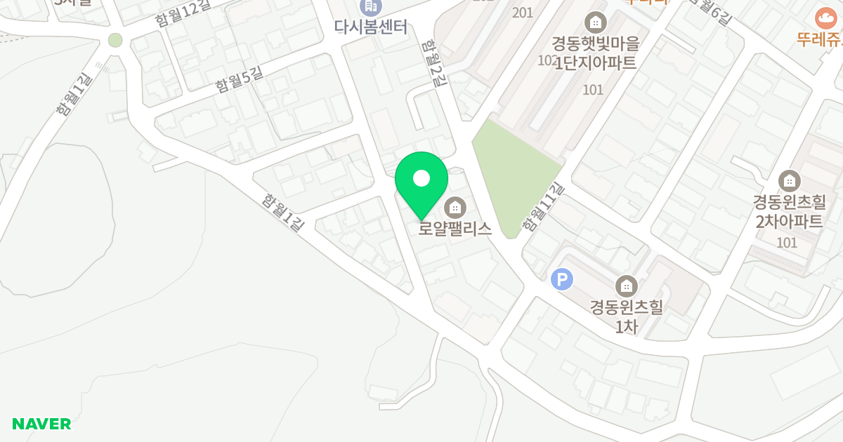 로얄팰리스 104동 위치 지도 - 울산광역시 중구 함월3길 6