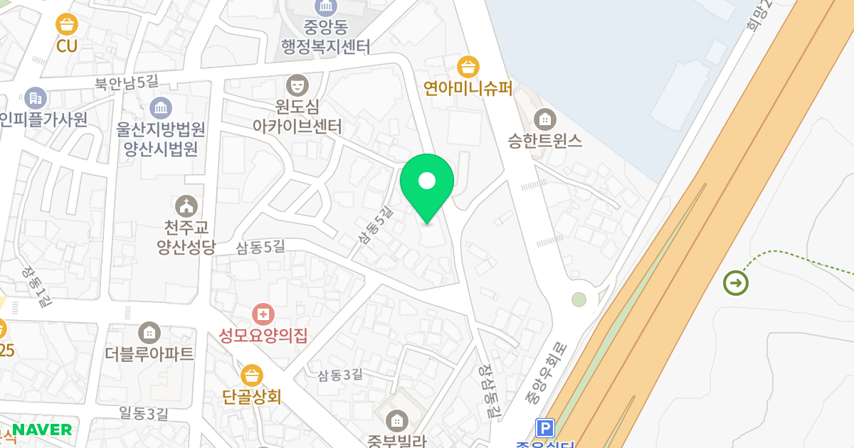 수시아 위치 지도 - 경상남도 양산시 장삼동길 16